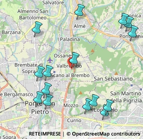Mappa Via Roma, 24030 Valbrembo BG, Italia (2.54533)