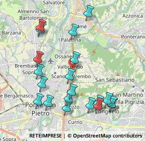 Mappa Via Roma, 24030 Valbrembo BG, Italia (2.1905)