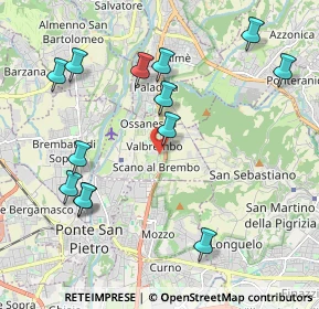 Mappa Via Roma, 24030 Valbrembo BG, Italia (2.25308)