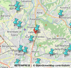 Mappa Via Roma, 24030 Valbrembo BG, Italia (2.9)