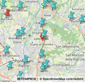 Mappa Via Roma, 24030 Valbrembo BG, Italia (2.92947)