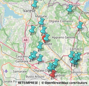 Mappa Via Baracca, 21049 Tradate VA, Italia (9.203)