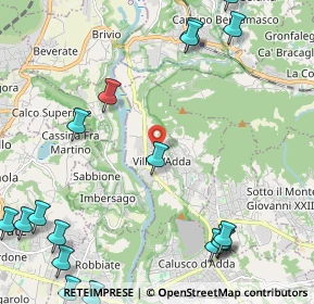 Mappa Via A. A. Ludrini, 24030 Villa d'Adda BG, Italia (3.273)