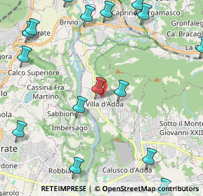 Mappa Via A. A. Ludrini, 24030 Villa d'Adda BG, Italia (2.93563)