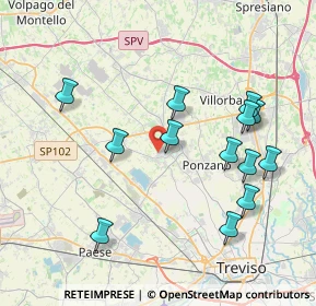 Mappa Vicolo della Serenissima, 31050 Ponzano Veneto TV, Italia (4.02462)