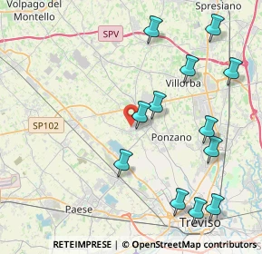 Mappa Vicolo della Serenissima, 31050 Ponzano Veneto TV, Italia (4.68167)