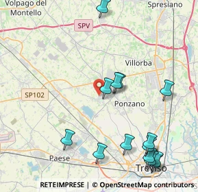 Mappa Vicolo della Serenissima, 31050 Ponzano Veneto TV, Italia (4.95857)