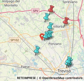 Mappa Vicolo della Serenissima, 31050 Ponzano Veneto TV, Italia (3.73818)