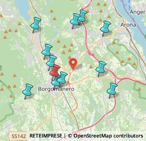 Mappa Via Santa Cristinetta SS 142 Borgomanero-Arona, 28013 Gattico NO, Italia (3.88667)