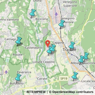 Mappa Via Benjamin Franklin, 21050 Lonate Ceppino VA, Italia (2.76083)