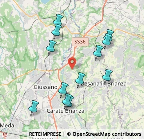 Mappa 20836 Briosco MB, Italia (3.9375)