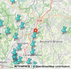 Mappa 20836 Briosco MB, Italia (6.2095)