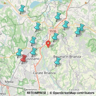 Mappa 20836 Briosco MB, Italia (4.535)