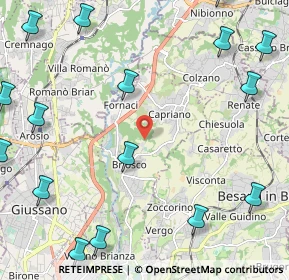 Mappa 20836 Briosco MB, Italia (3.19563)