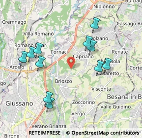 Mappa 20836 Briosco MB, Italia (2.00182)