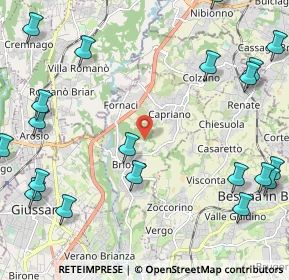 Mappa 20836 Briosco MB, Italia (3.0795)