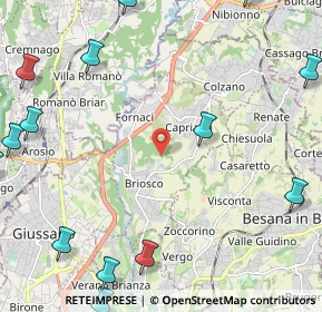 Mappa 20836 Briosco MB, Italia (3.38714)