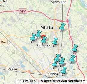 Mappa Via Caotorta, 31050 Ponzano Veneto TV, Italia (4.06333)