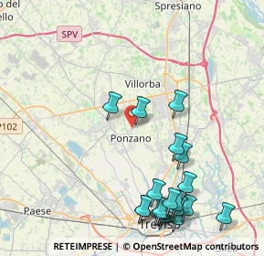 Mappa Via Caotorta, 31050 Ponzano Veneto TV, Italia (4.97895)