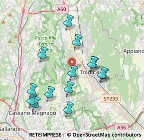 Mappa Via Vittorio Veneto, 21050 Lonate Ceppino VA, Italia (3.72214)