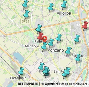 Mappa Via Aquileia, 31050 Ponzano Veneto TV, Italia (2.465)