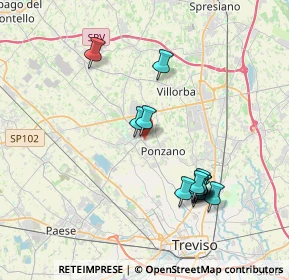 Mappa Via Aquileia, 31050 Ponzano Veneto TV, Italia (3.70615)