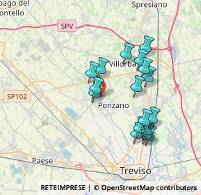 Mappa Via Aquileia, 31050 Ponzano Veneto TV, Italia (3.32176)