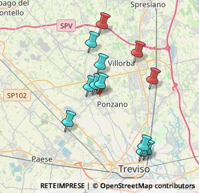 Mappa Via Aquileia, 31050 Ponzano Veneto TV, Italia (3.40083)