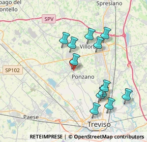 Mappa Via Aquileia, 31050 Ponzano Veneto TV, Italia (3.78333)