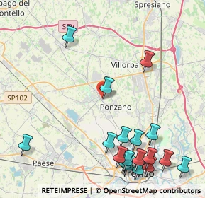 Mappa Via Aquileia, 31050 Ponzano Veneto TV, Italia (5.44722)