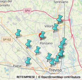 Mappa Via Aquileia, 31050 Ponzano Veneto TV, Italia (4.074)