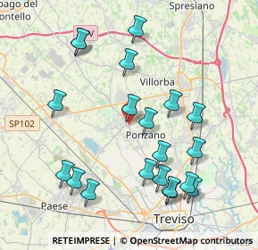 Mappa Via Aquileia, 31050 Ponzano Veneto TV, Italia (4.232)