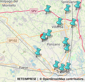 Mappa Via Tiepolo, 31050 Ponzano Veneto TV, Italia (4.74692)