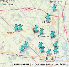 Mappa Via Tiepolo, 31050 Ponzano Veneto TV, Italia (4.208)