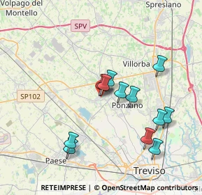 Mappa Via Tiepolo, 31050 Ponzano Veneto TV, Italia (3.42333)