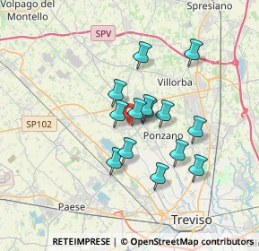 Mappa Via Tiepolo, 31050 Ponzano Veneto TV, Italia (2.62571)