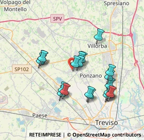 Mappa Via Tiepolo, 31050 Ponzano Veneto TV, Italia (3.343)