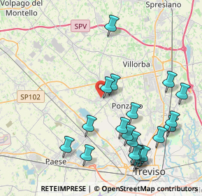 Mappa Via Tiepolo, 31050 Ponzano Veneto TV, Italia (4.653)