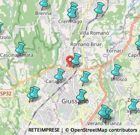 Mappa Via G.Marconi, 22060 Arosio CO, Italia (2.844)