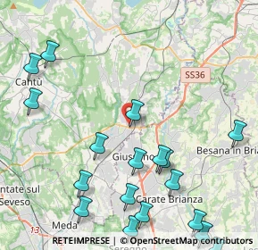 Mappa Via G.Marconi, 22060 Arosio CO, Italia (5.921)