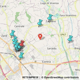 Mappa Via San Pietro, 36030 Sarcedo VI, Italia (2.62143)