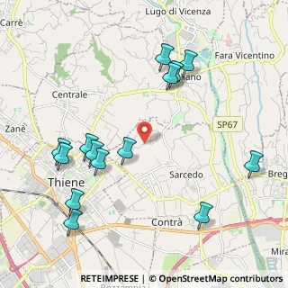 Mappa Via San Pietro, 36030 Sarcedo VI, Italia (2.32643)