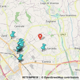 Mappa Via San Pietro, 36030 Sarcedo VI, Italia (2.60308)