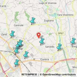 Mappa Via San Pietro, 36030 Sarcedo VI, Italia (2.66636)