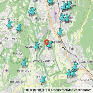 Mappa Via B. Franklin, 21050 Lonate Ceppino VA, Italia (3.0155)