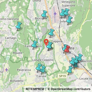 Mappa Via B. Franklin, 21050 Lonate Ceppino VA, Italia (2.43316)