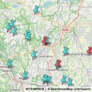 Mappa Via Achille Grandi, 22060 Arosio CO, Italia (5.7185)