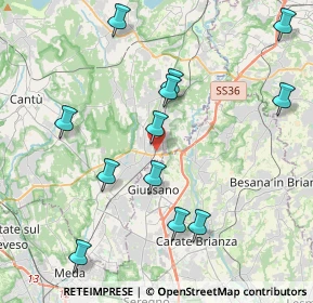 Mappa Via Achille Grandi, 22060 Arosio CO, Italia (4.34417)