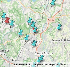 Mappa Via Achille Grandi, 22060 Arosio CO, Italia (5.40412)