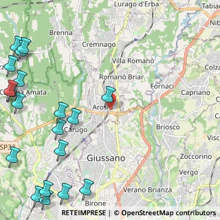 Mappa Via Achille Grandi, 22060 Arosio CO, Italia (3.55)
